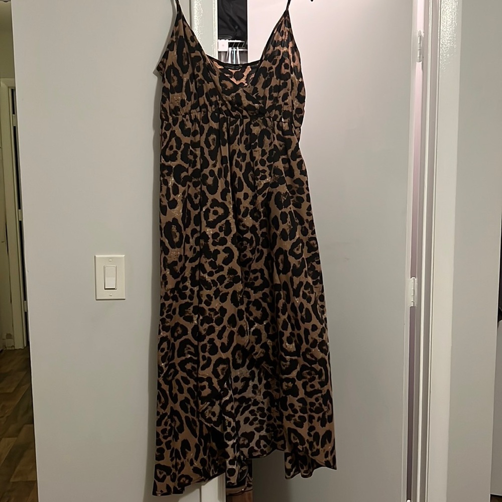 Shein Leopard dress. Never worn. Was a little large and never got tailored